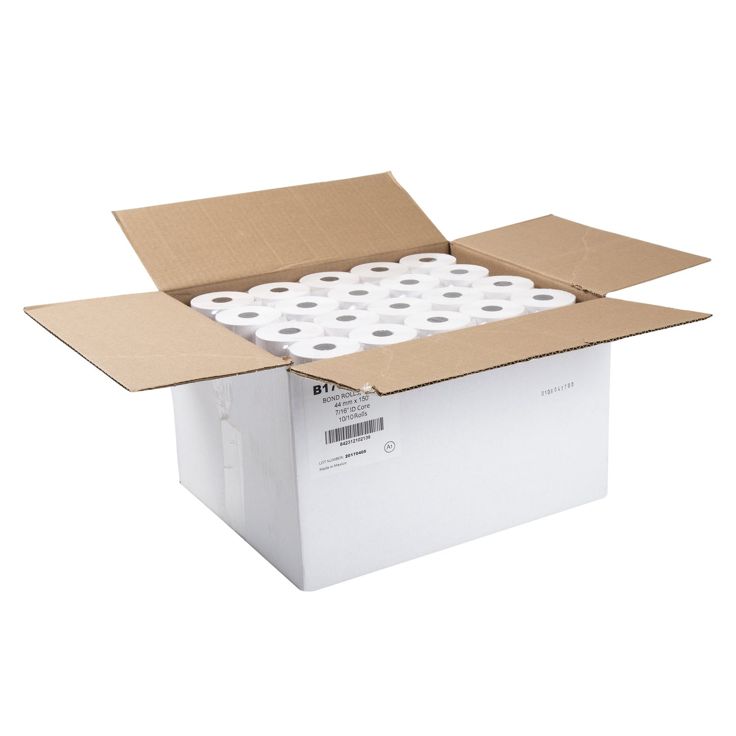 CARBONLESS / BOND ROLLS. 44MM X 150', 16#, 100/CS 7/16" CORE