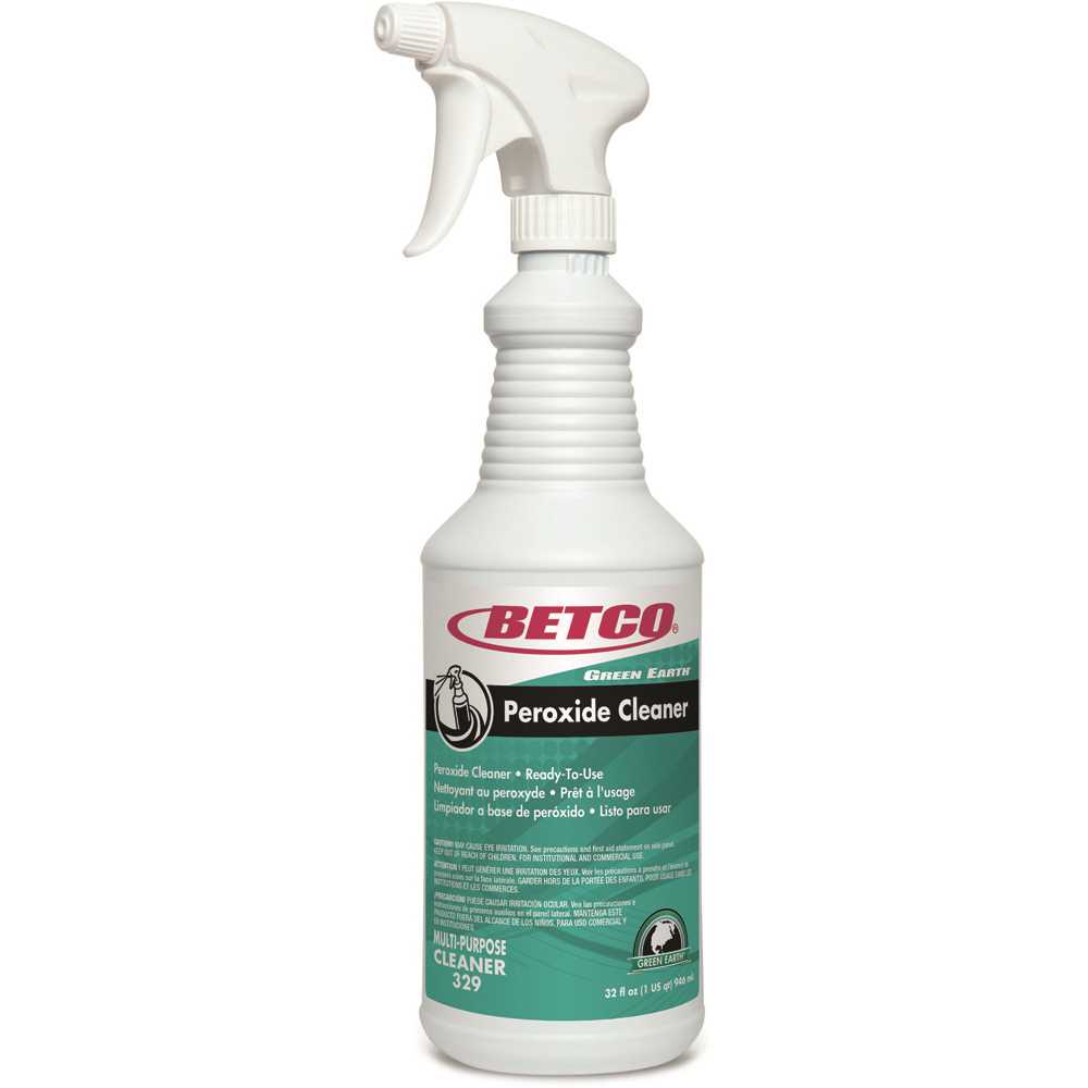 GREEN EARTH® RTU PEROXIDE CLEANER, FRESH MINT SCENT, 1-QUART, CASE OF 12