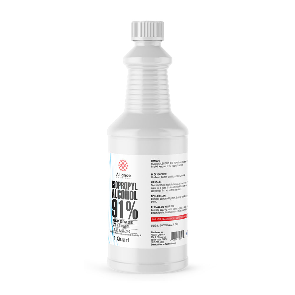 2 PACK OF 91% ISOPROPYL ALCOHOL - 32 OZ BOTTLES