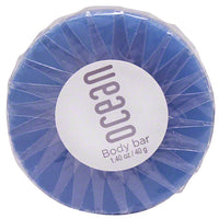 OCEAN COLLECTION / CLEAR PLEAT BLUE ROUND BATH BAR / 40 GR (200/CS)