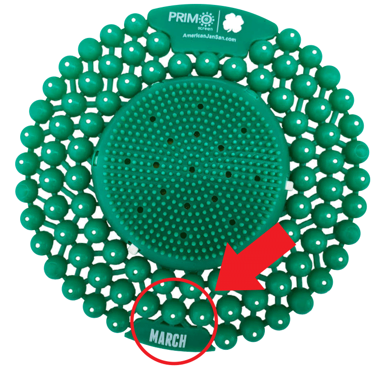PRIMO URINAL SCREENS / FULL YEAR / CONTAINS ONE OF EACH MONTH