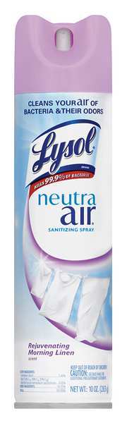LYSOL SANITIZING SPRAY, REJUVENATING MORNING LINEN, 10 OZ AEROSOL, 12/CARTON