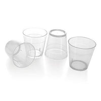 1.5 OZ BARCONIC CLEAR PLASTIC SHOT GLASSES WITH 1.25 OZ POUR LINE (24/PK)