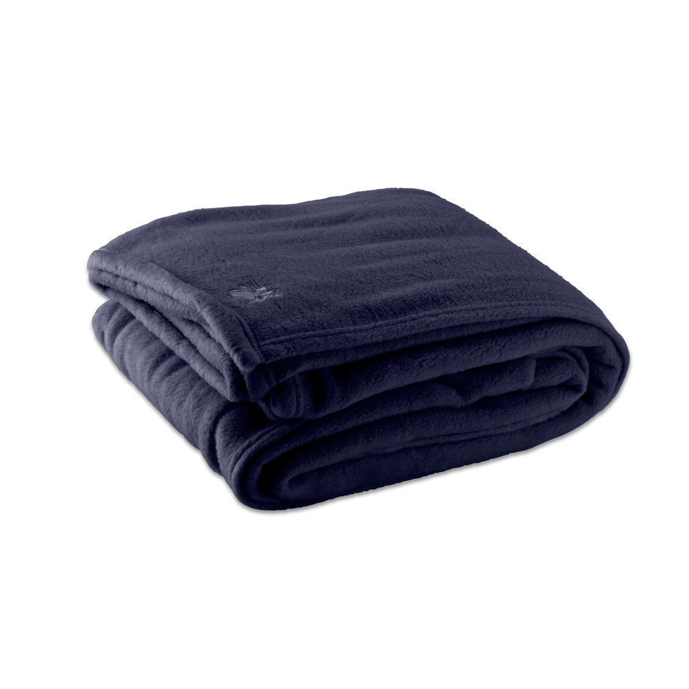 OXFORD POLAR FLEECE BLANKET / 108 X 90 / NAVY BLUE