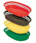 FAST FOOD BASKETS (OVAL BASKET, GREEN 10 1/2'