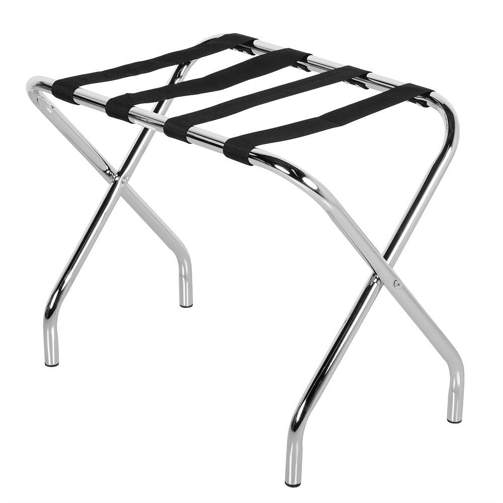 LANCASTER TABLE & SEATING CHROME FOLDING LUGGAGE RACK