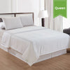 TOP SHEET / GEO BOX / SATIN STRIPE SQUARE PATTERN / QUEEN