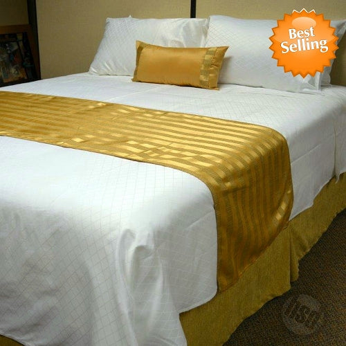 GANESH / BED RUNNER / 110 X 27 / JACQUARD GOLD (EACH)
