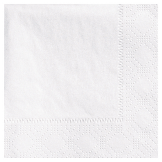 BEVERAGE COCKTAIL NAPKIN / WHITE / 2-PLY (3,000/CS)
