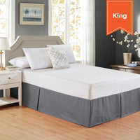 BED SKIRT / CASTLE ROCK GREY / KING / 78 X 80 X 15 (EACH)