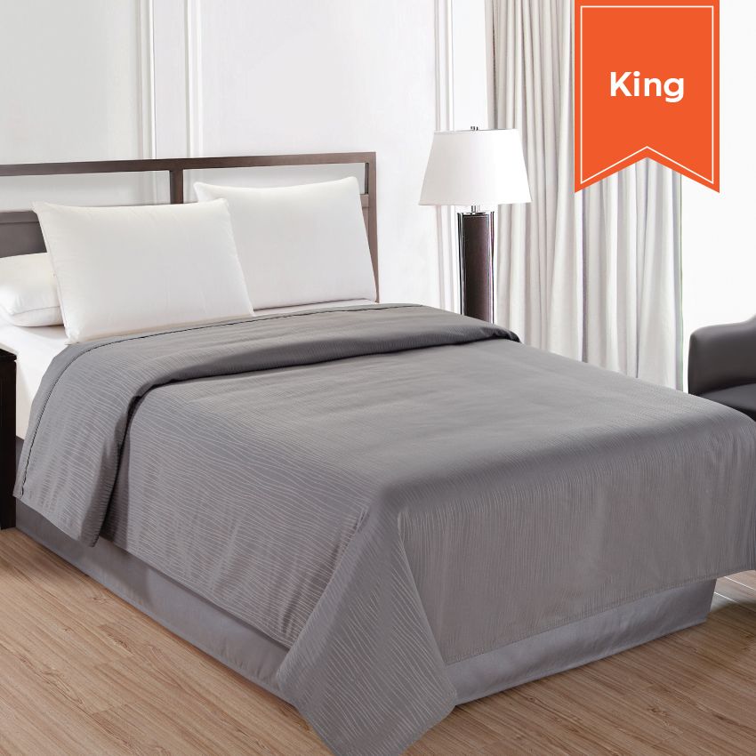 TOP SHEET / WATER STREAMS / CASTLE ROCK GREY / KING / 108 X 96 (EACH)