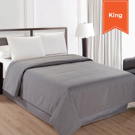 TOP SHEET / WATER STREAMS / CASTLE ROCK GREY / KING / 108 X 96 (EACH)