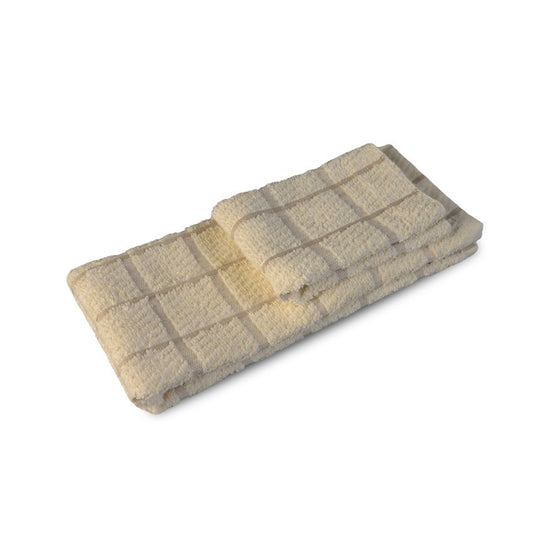 Kitchen Towel 15 x 25 Off White/Tan (12/CS)