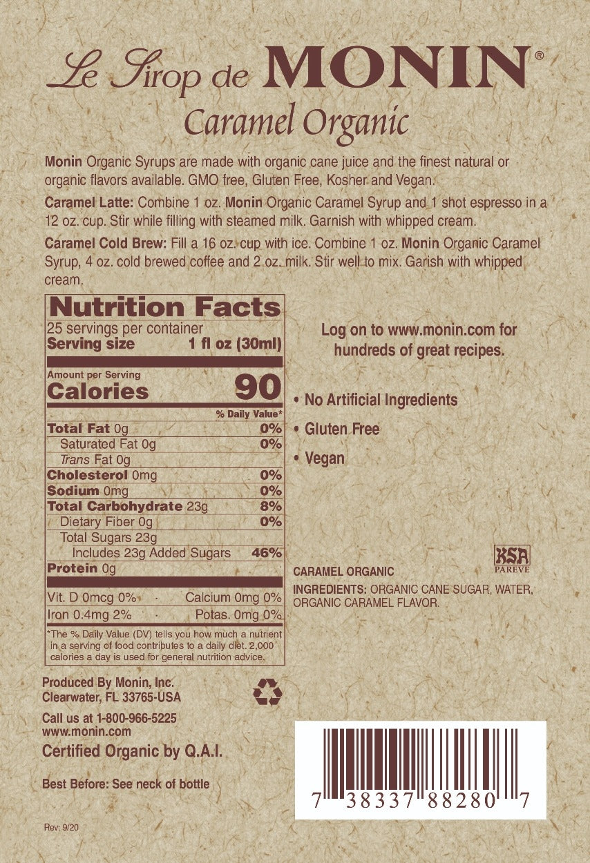CARAMEL / MONIN / 750 ML