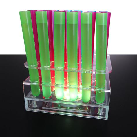 MULTI-COLOR LED LIGHT UP TEST TUBE TRAYS – 24 HOLE