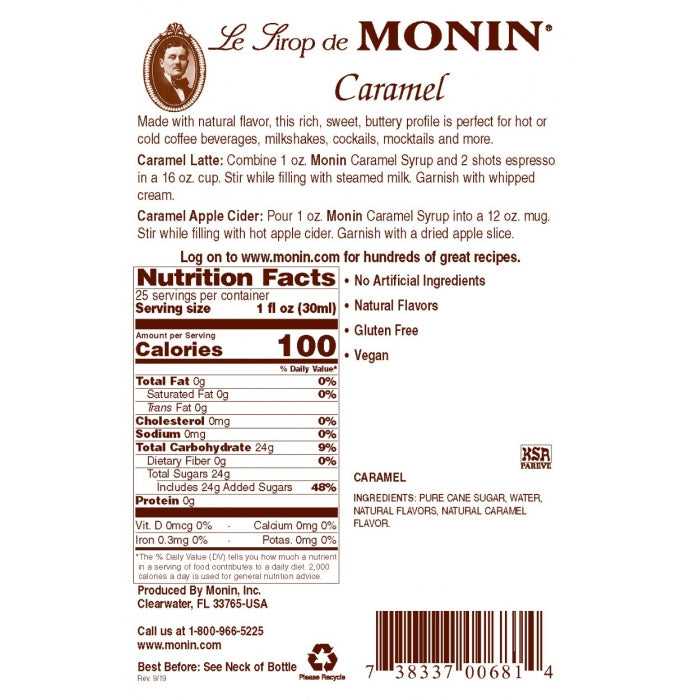 CARAMEL / MONIN / 1 LITER / (4/CS)