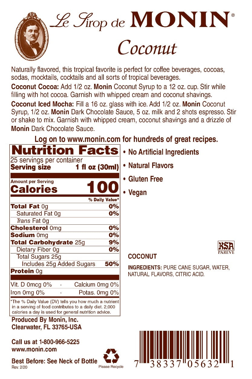 COCONUT / MONIN / 1 LITER / (4/CS)
