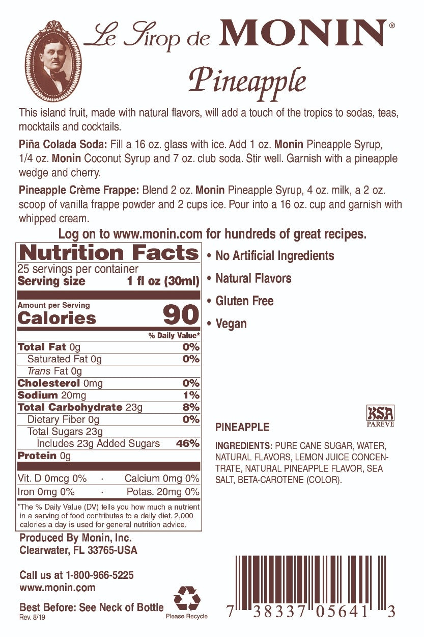 PINEAPPLE MONIN / 750 ML