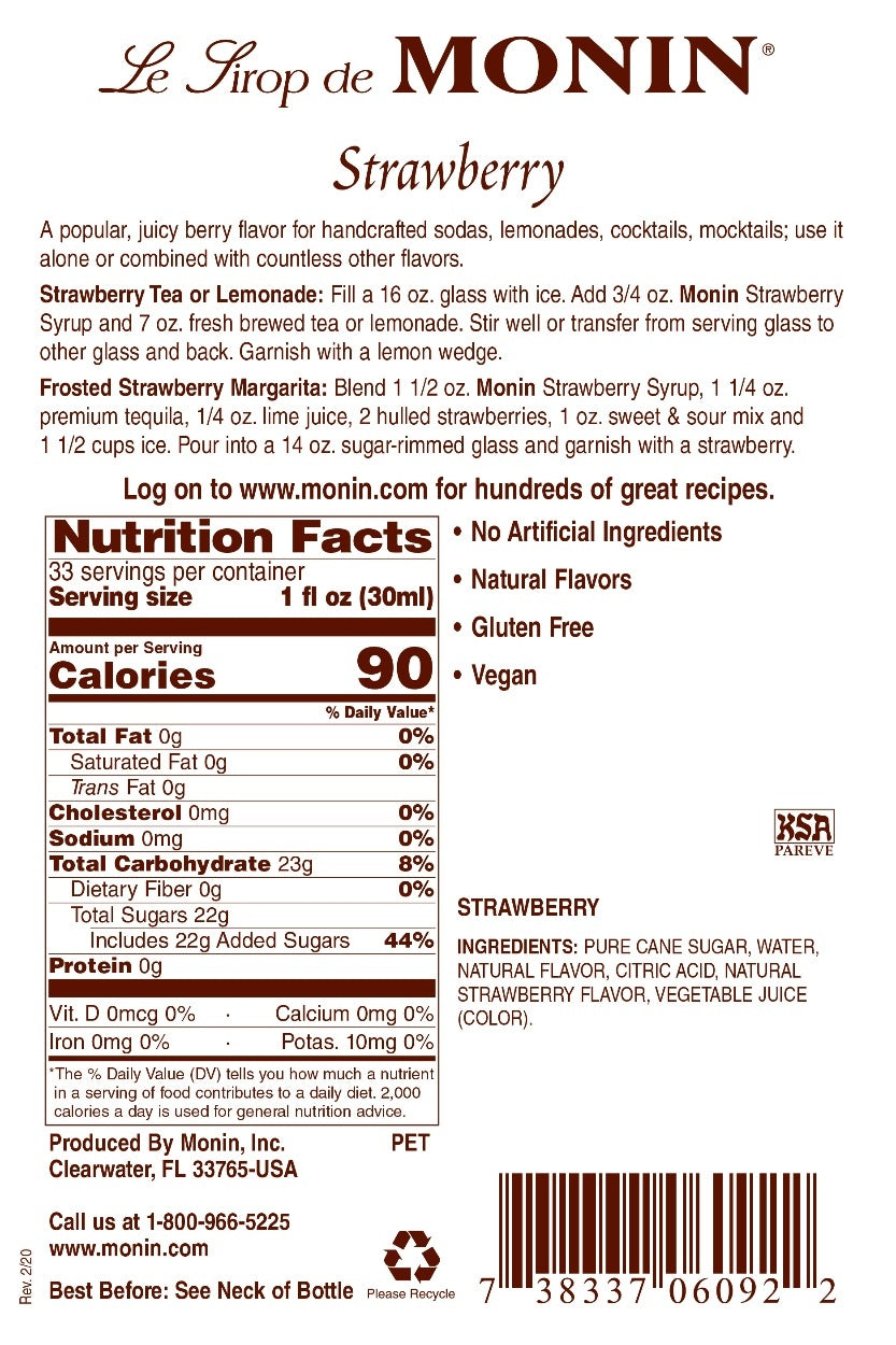 STRAWBERRY / MONIN / 1 LITER / (4/CS)