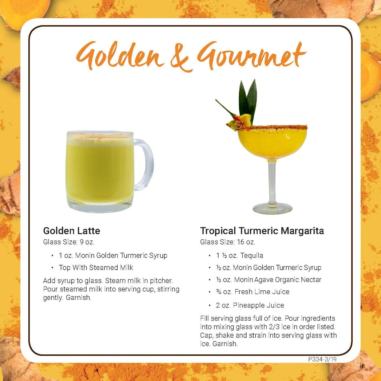 GOLDEN TURMERIC / MONIN / 1 LITER / (4/CS)