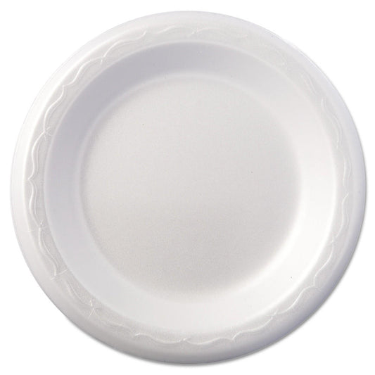 GENPAK 6" WHITE FOAM PLATE NON LAMINATED - 8/125 CASE (1000)