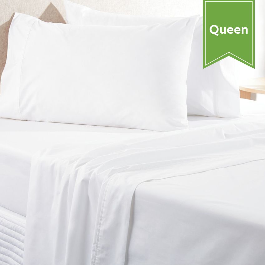 ICON-300 QUEEN FLAT SHEET / 90 X 110 / TWILL WEAVE (DOZEN)