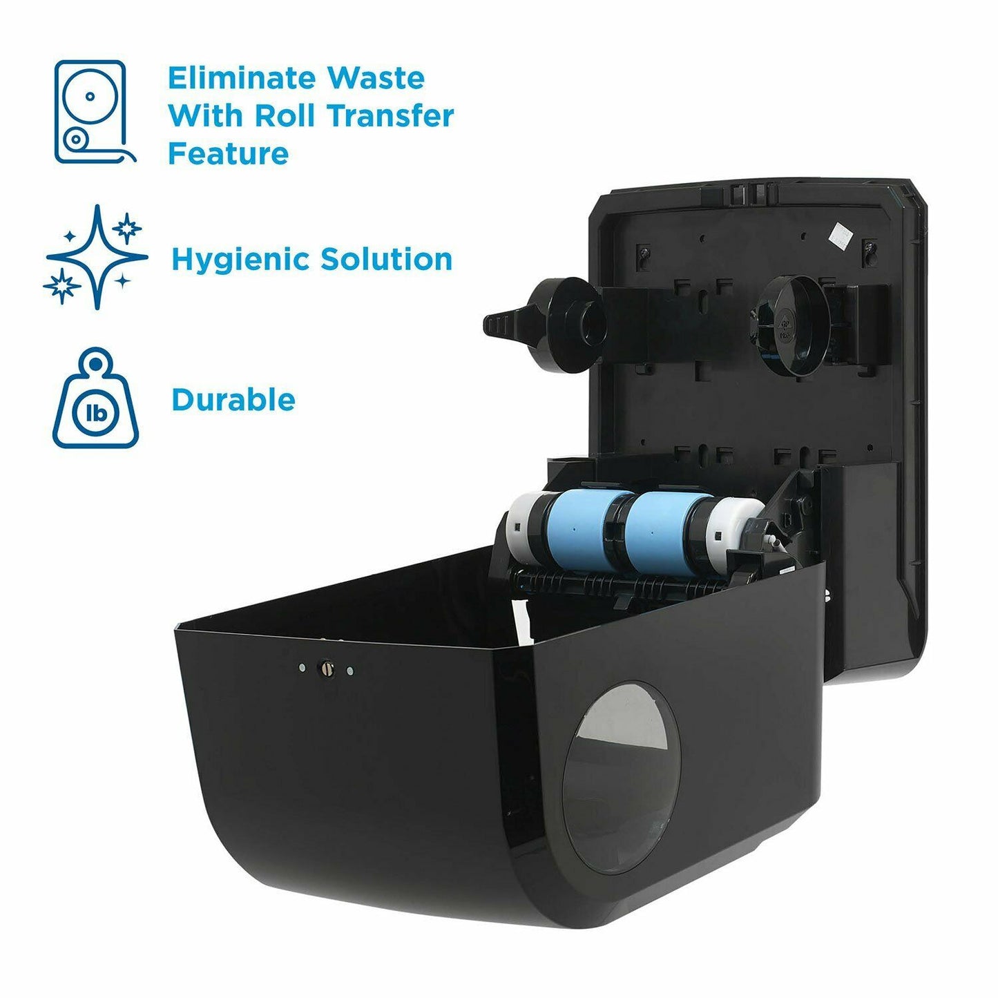 HARDWOUND TOWEL DISPENSER / MARATHON MECHANICAL PAPER TOWEL DISPENSER, BLACK, 16"W X 8.9”D X 12.9”H