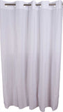 SHOWER CURTAIN / WHITE / 71 X 74 / WITH WINDOW / 100% POLYESTER PLAIN WEAVE