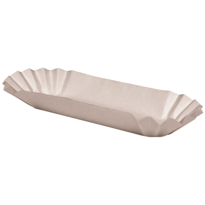 LAPACO HOT DOG TRAY MEDIUM FLUTED | CASE 3000, 6 BAGS, 500/BAG
