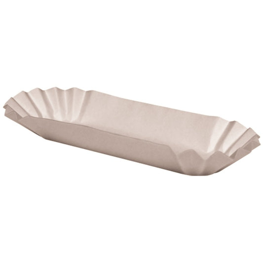 LAPACO HOT DOG TRAY MEDIUM FLUTED | CASE 3000, 6 BAGS, 500/BAG